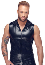 Load image into Gallery viewer, Men's shirt made of power wet look with 3D mesh inserts