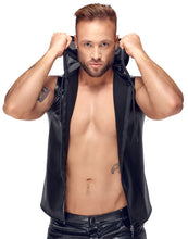 Load image into Gallery viewer, Men's shirt made of power wet look with 3D mesh inserts