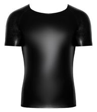 Load image into Gallery viewer, Men's shirt made of power wet look with 3D mesh inserts