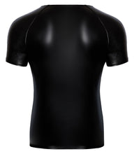 Load image into Gallery viewer, Men's shirt made of power wet look with 3D mesh inserts