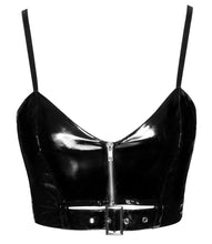 Load image into Gallery viewer, Patent women's top, in plus sizes with a zipper