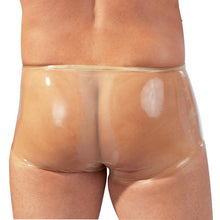 Laden Sie das Bild in den Galerie-Viewer, Latex Herrenshorts mit Penishülle - Transparent - Weiblichkeit mit Stil