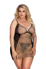 Laden Sie das Bild in den Galerie-Viewer, leofarbenes Babydoll, in Übergrößen