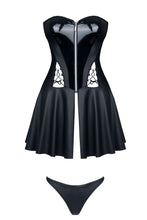 Laden Sie das Bild in den Galerie-Viewer, schwarzes Minikleid - Weiblichkeit mit Stil