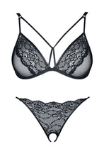 Laden Sie das Bild in den Galerie-Viewer, schwarzes BH-Set - Weiblichkeit mit Stil
