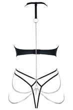 Laden Sie das Bild in den Galerie-Viewer, schwarzer Ketten-Damenbody - Weiblichkeit mit Stil