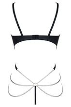 Laden Sie das Bild in den Galerie-Viewer, schwarzer Ketten-Damenbody - Weiblichkeit mit Stil