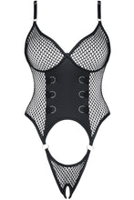 Laden Sie das Bild in den Galerie-Viewer, schwarzer ouvert Damenbody - Weiblichkeit mit Stil