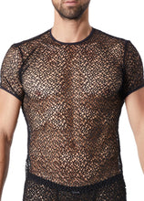 Laden Sie das Bild in den Galerie-Viewer, schwarzes Netz Herrenshirt - Weiblichkeit mit Stil