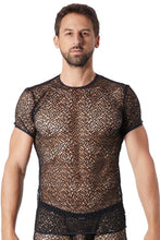 Laden Sie das Bild in den Galerie-Viewer, schwarzes Netz Herrenshirt - Weiblichkeit mit Stil