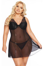 Laden Sie das Bild in den Galerie-Viewer, Babydoll, in Übergrößen in 3 Farben - Weiblichkeit mit Stil