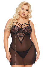 Laden Sie das Bild in den Galerie-Viewer, Negligee, in Übergrößen in 2 Farben - Weiblichkeit mit Stil