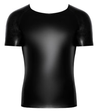 Load image into Gallery viewer, Men&#39;s shirt made of power wet look with 3D mesh inserts