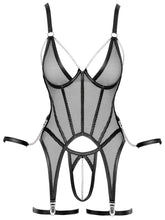 Load image into Gallery viewer, Women's coat, in plus sizes, made of black lacquer