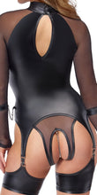 Load image into Gallery viewer, Women&#39;s coat, in plus sizes, made of black lacquer