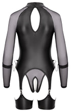 Load image into Gallery viewer, Women&#39;s coat, in plus sizes, made of black lacquer