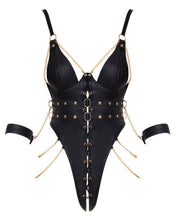 Load image into Gallery viewer, Women's coat, in plus sizes, made of black lacquer