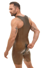 Load image into Gallery viewer, short men's jumpsuit made of latex