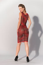 Laden Sie das Bild in den Galerie-Viewer, bedrucktes gestreiftes Datex- Damenkleid