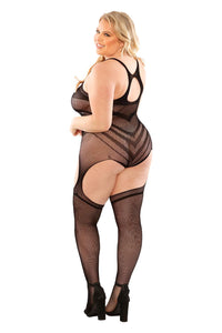 NEU Bodystocking, in Übergrößen Impulsive Crotchless Teddy