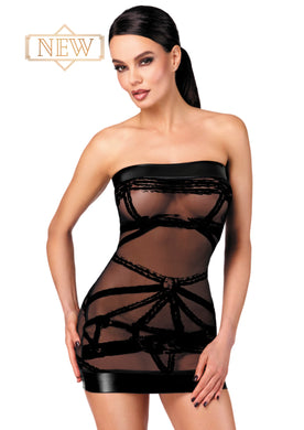 NEU Bondage - Damenkleid schulterfrei kurz F359