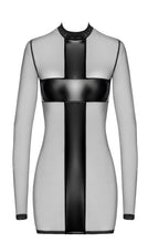 Laden Sie das Bild in den Galerie-Viewer, NEU Crossfire Mesh &amp; Wetlook Mini- Damenkleid F369