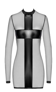 NEU Crossfire Mesh & Wetlook Mini- Damenkleid F369