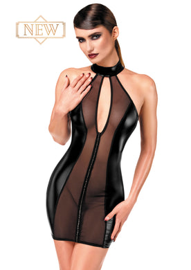 NEU Luxuria Kristall-Transparent-Mini- Damenkleid F370
