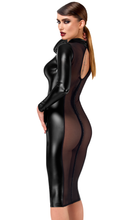 Laden Sie das Bild in den Galerie-Viewer, NEU Luxuria Midi- Damenkleid mit transparentem Rücken F371
