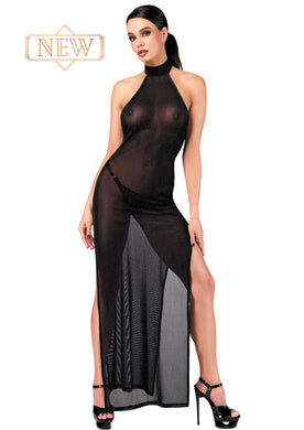NEU durchsichtiges langes Kleid F372