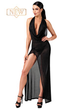 Laden Sie das Bild in den Galerie-Viewer, NEU durchsichtiges langes Kleid F373