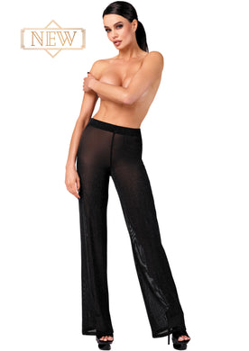 NEU durchsichtige Palazzo- Damenhose F374