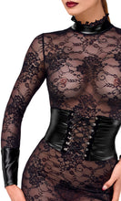 Laden Sie das Bild in den Galerie-Viewer, NEU Noirelle Spitzencorsagen-Midi- Damenkleid F375