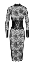 Laden Sie das Bild in den Galerie-Viewer, NEU Noirelle Spitzencorsagen-Midi- Damenkleid F375