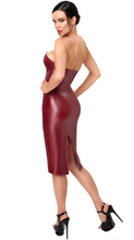 Load image into Gallery viewer, NEU F396 Dark Romance Korsett-Midikleid in Bordeaux