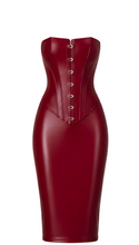 Load image into Gallery viewer, NEU F396 Dark Romance Korsett-Midikleid in Bordeaux