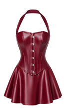 Load image into Gallery viewer, NEU F396 Dark Romance Korsett-Minikleid in Bordeaux