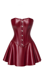 Load image into Gallery viewer, NEU F396 Dark Romance Korsett-Minikleid in Bordeaux