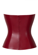 Laden Sie das Bild in den Galerie-Viewer, NEU F398 Bordeaux Affair Korsett aus Powerwetlook