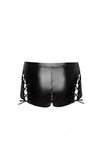 Load image into Gallery viewer, Laser cut women&#39;s shorts from Noir Handmade MissBeHaved Collection