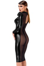 Load image into Gallery viewer, Luxuria Crystal Sheer Midi- Damenkleid F371