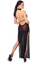 Load image into Gallery viewer, langes Damenkleid Onyx Twin-slit F372