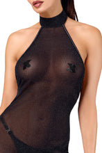 Load image into Gallery viewer, langes Damenkleid Onyx Twin-slit F372