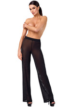 Laden Sie das Bild in den Galerie-Viewer, Onyx Sheer Palazzo Damenhose F374