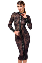 Load image into Gallery viewer, halblanges Damenkleid Noirelle aus Spitze F376