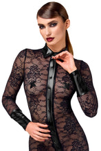 Load image into Gallery viewer, halblanges Damenkleid Noirelle aus Spitze F376