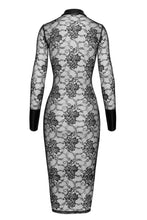 Load image into Gallery viewer, halblanges Damenkleid Noirelle aus Spitze F376