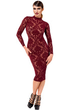 Load image into Gallery viewer, Halblanges Flock- Damenkleid Kink Royal F384
