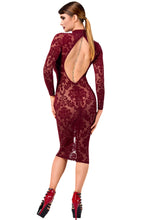 Load image into Gallery viewer, Halblanges Flock- Damenkleid Kink Royal F384