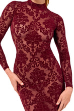 Load image into Gallery viewer, Halblanges Flock- Damenkleid Kink Royal F384